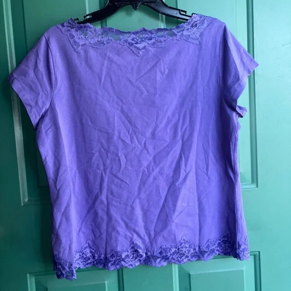 Coldwater creek large lace trim top - Picture 5 of 5